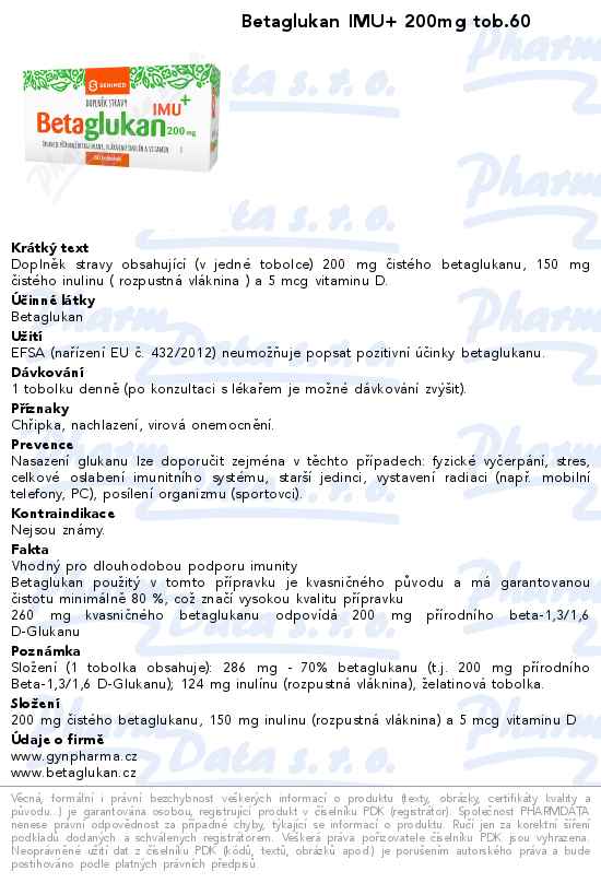 Betaglukan IMU+ 200mg tob.60