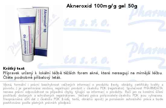 Akneroxid 100mg/g gel 50g