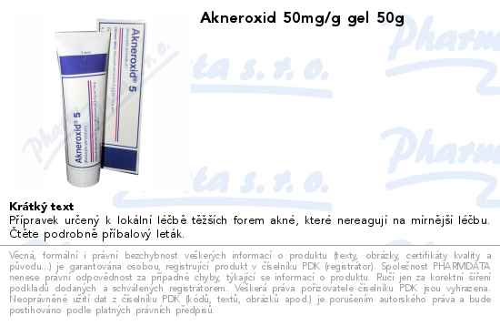 Akneroxid 50mg/g gel 50g