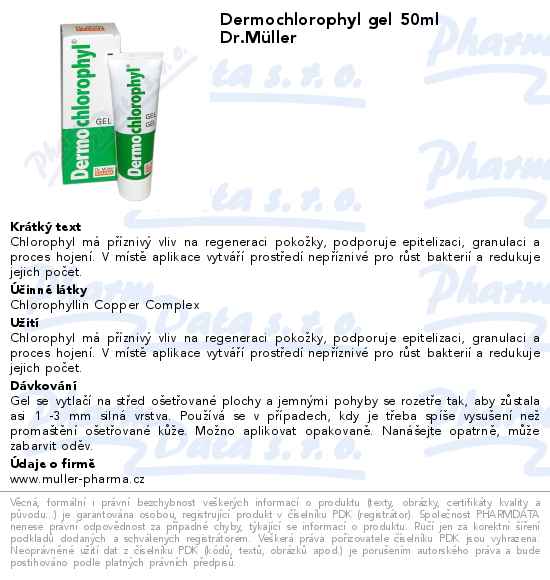 Dermochlorophyl gel 50ml Dr.MĂĽller