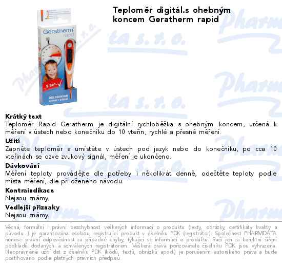 TeplomÄ›r digitĂˇl.s ohebnĂ˝m koncem Geratherm rapid