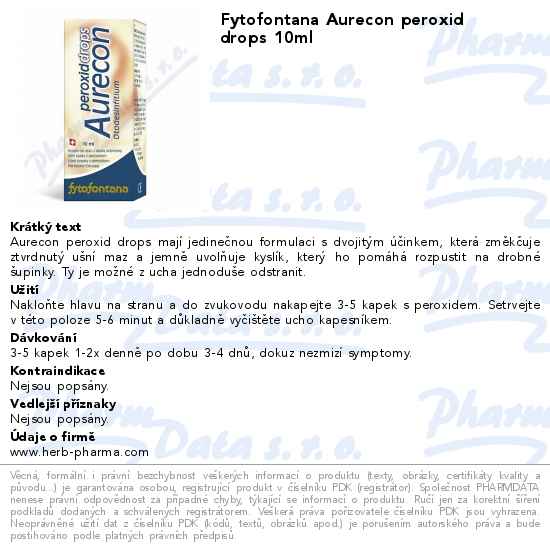 Fytofontana Aurecon peroxid drops 10ml