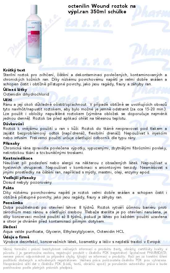 octenilin Wound roztok na vĂ˝pl.ran 350ml schĂĽlke