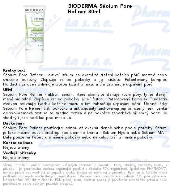 BIODERMA SĂ©bium Pore Refiner 30ml