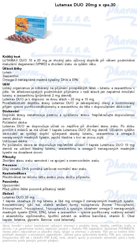 Lutamax DUO 20mg x cps.30