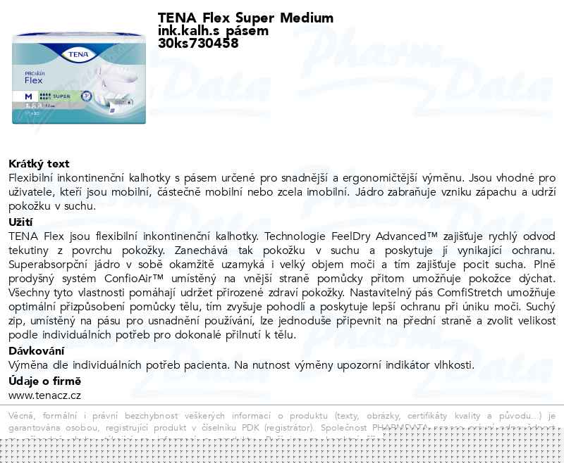 TENA Flex Super Medium ink.kalh.s pĂˇsem 30ks730458