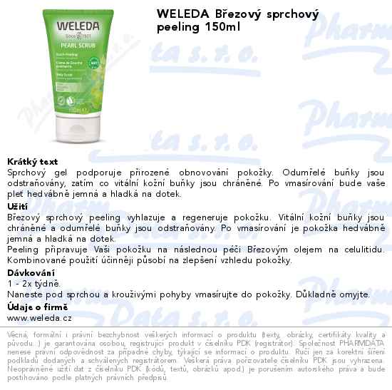 WELEDA BĹ™ezovĂ˝ sprchovĂ˝ peeling 150ml