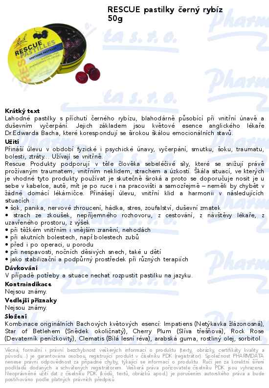 RESCUE pastilky ÄŤernĂ˝ rybĂ­z 50g