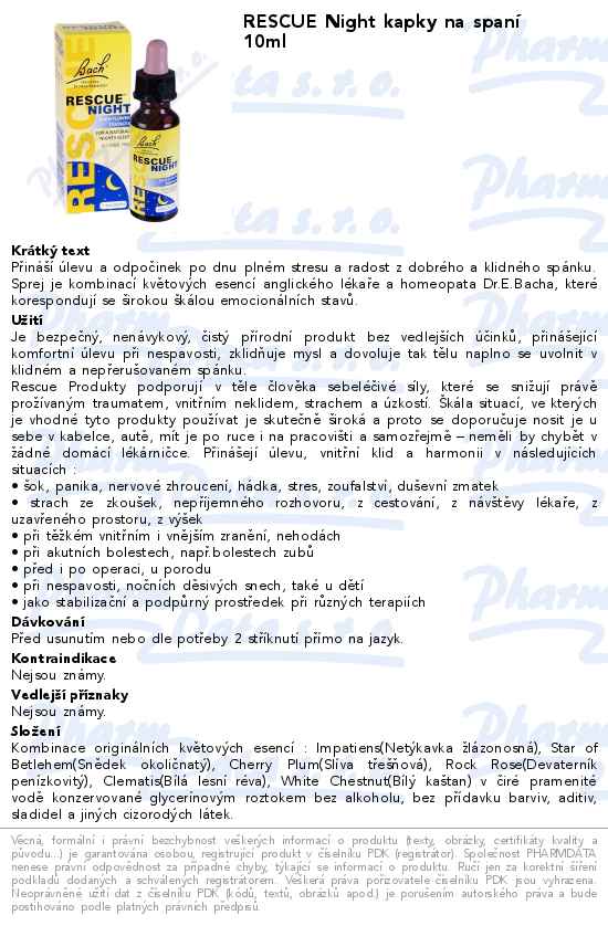 RESCUE Night kapky na spanĂ­ 10ml