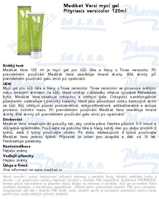 Mediket Versi mycĂ­ gel Pityriasis versicolor 120ml