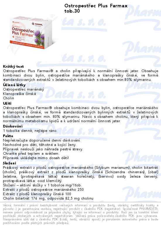 OstropestĹ™ec Plus Farmax tob.30
