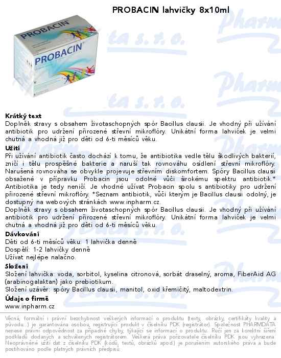 PROBACIN lahviÄŤky 8x10ml