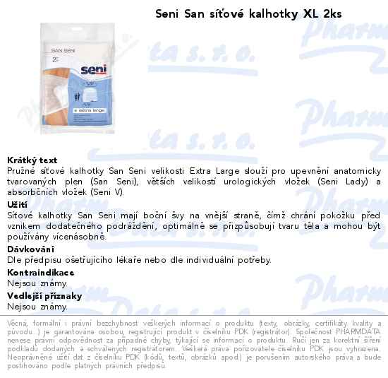 Seni San sĂ­ĹĄovĂ© kalhotky XL 2ks