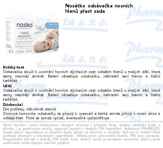 NosĂˇtko odsĂˇvaÄŤka nosnĂ­ch hlenĹŻ plast sada