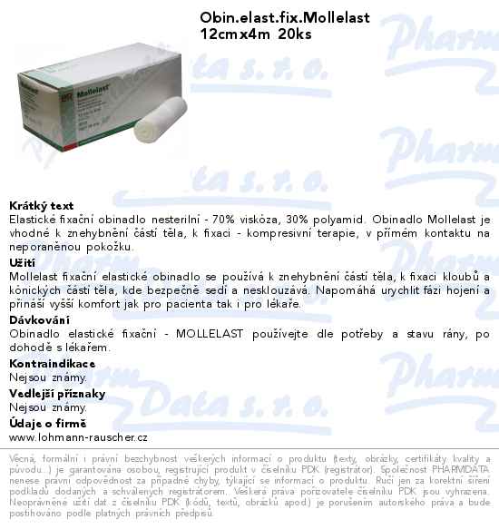 Obin.elast.fix.Mollelast 12cmx4m 20ks