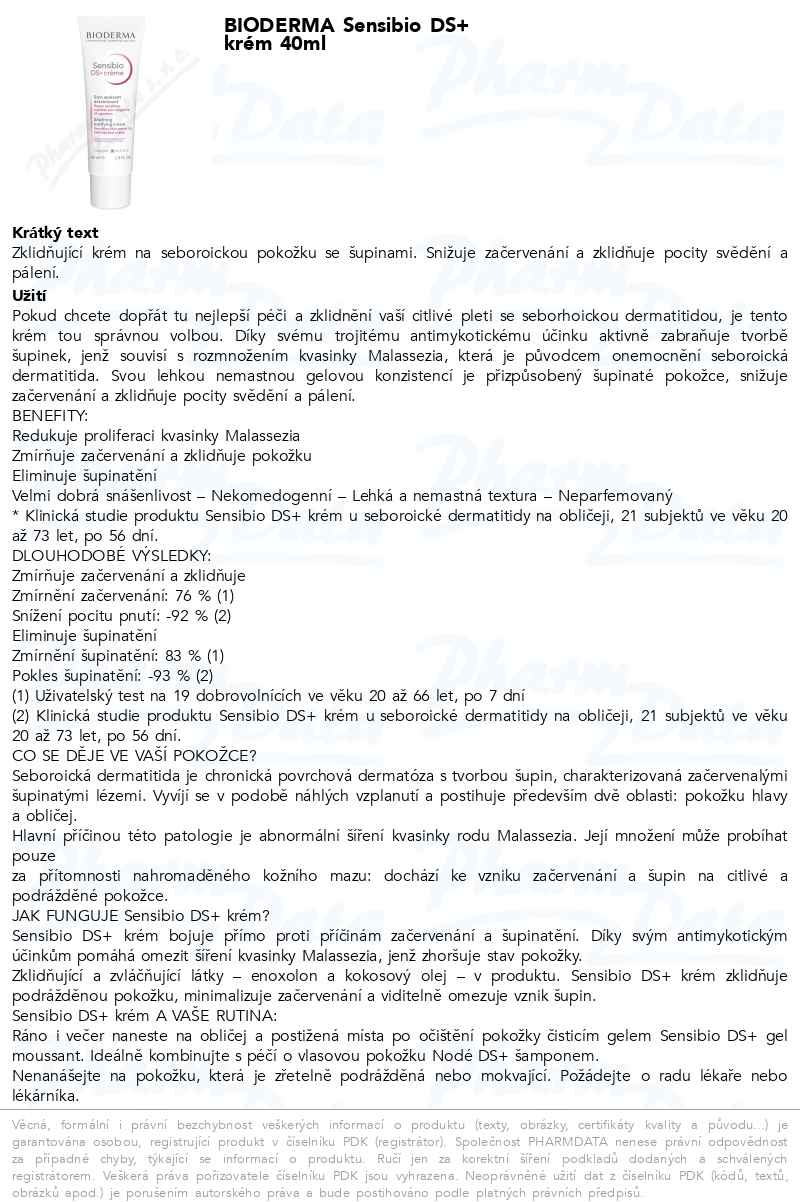 BIODERMA Sensibio DS+ krĂ©m 40ml