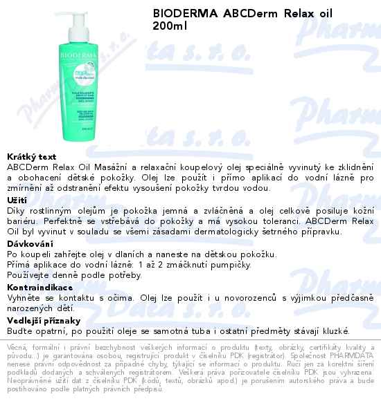 BIODERMA ABCDerm Relax oil 200ml
