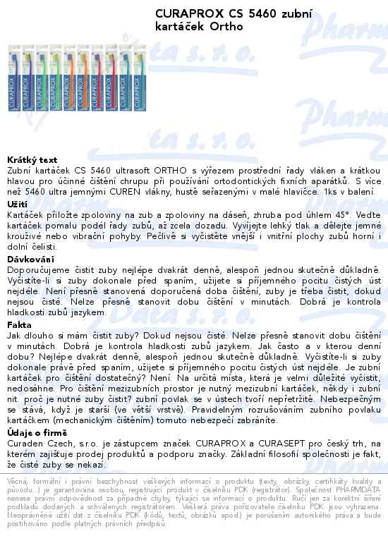 CURAPROX CS 5460 zubnĂ­ kartĂˇÄŤek Ortho