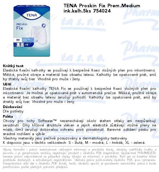 TENA Proskin Fix Prem.Medium ink.kalh.5ks 754024