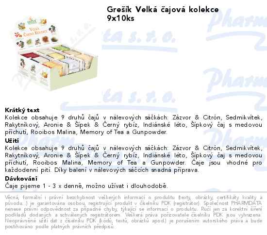 GreĹˇĂ­k VelkĂˇ ÄŤajovĂˇ kolekce 9x10ks