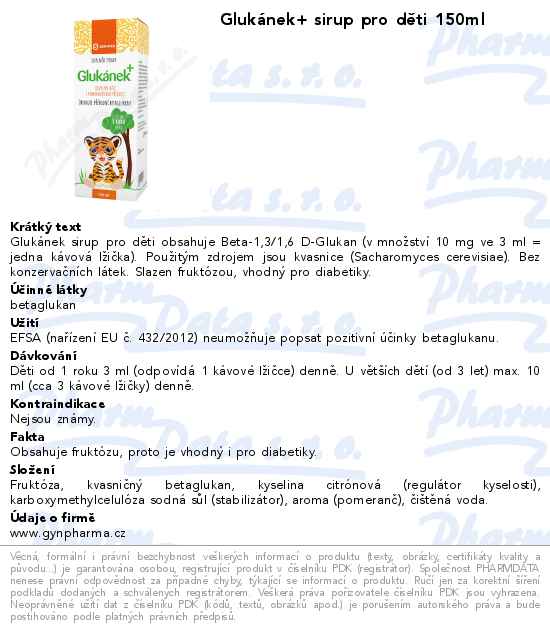 GlukĂˇnek+ sirup pro dÄ›ti 150ml
