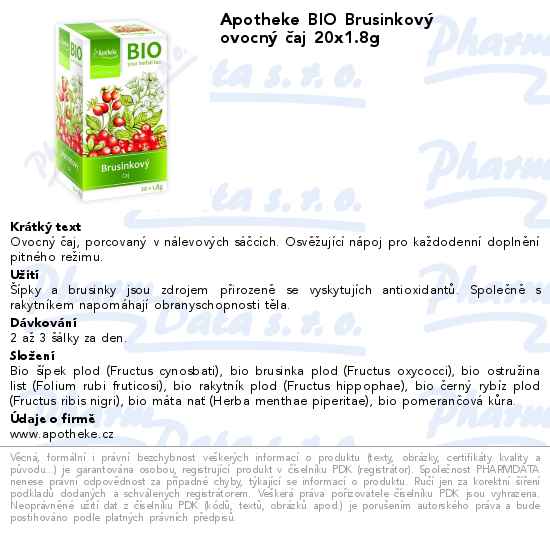 Apotheke BIO BrusinkovĂ˝ ovocnĂ˝ ÄŤaj 20x1.8g