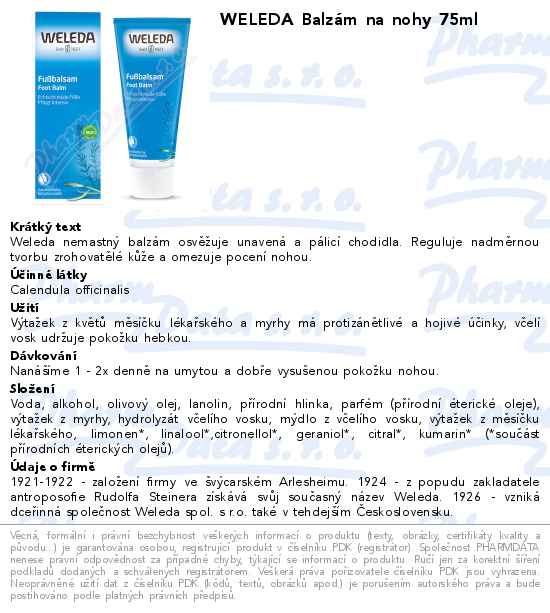 WELEDA BalzĂˇm na nohy 75ml