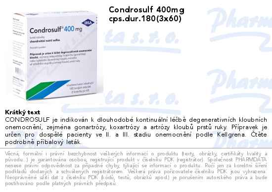 Condrosulf 400mg cps.dur.180(3x60)