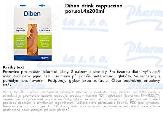 Diben drink cappuccino por.sol.4x200ml