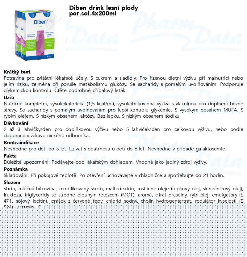 Diben drink lesnĂ­ plody por.sol.4x200ml