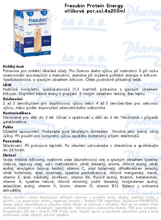 Fresubin Protein Energy oĹ™Ă­ĹˇkovĂˇ por.sol.4x200ml