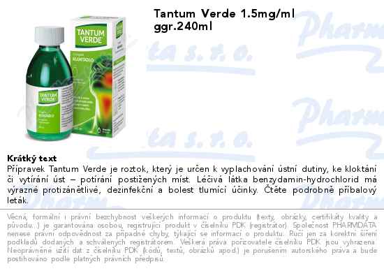 Tantum Verde 1.5mg/ml ggr.240ml