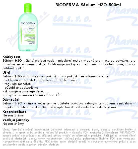 BIODERMA SĂ©bium H2O 500ml