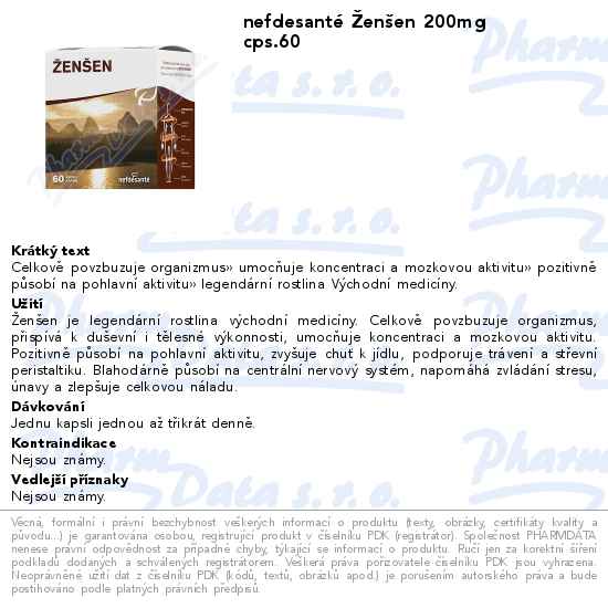 nefdesantĂ© Ĺ˝enĹˇen 200mg cps.60