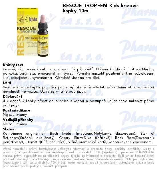RESCUE TROPFEN Kids krizovĂ© kapky 10ml