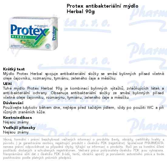 Protex antibakteriĂˇlnĂ­ mĂ˝dlo Herbal 90g