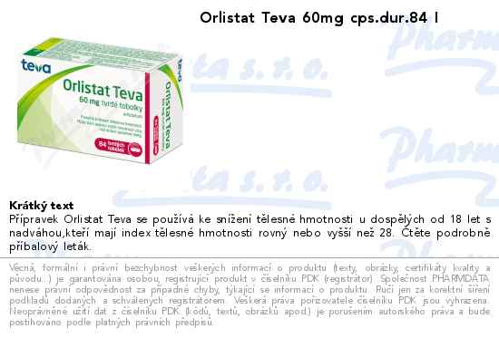 Orlistat Teva 60mg cps.dur.84 I