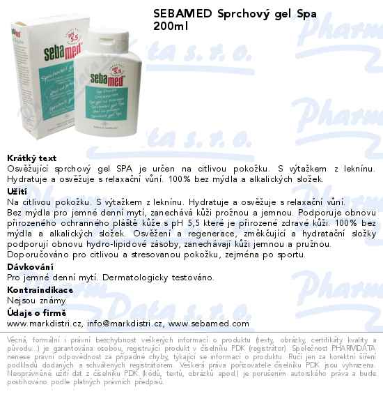 SEBAMED SprchovĂ˝ gel Spa 200ml