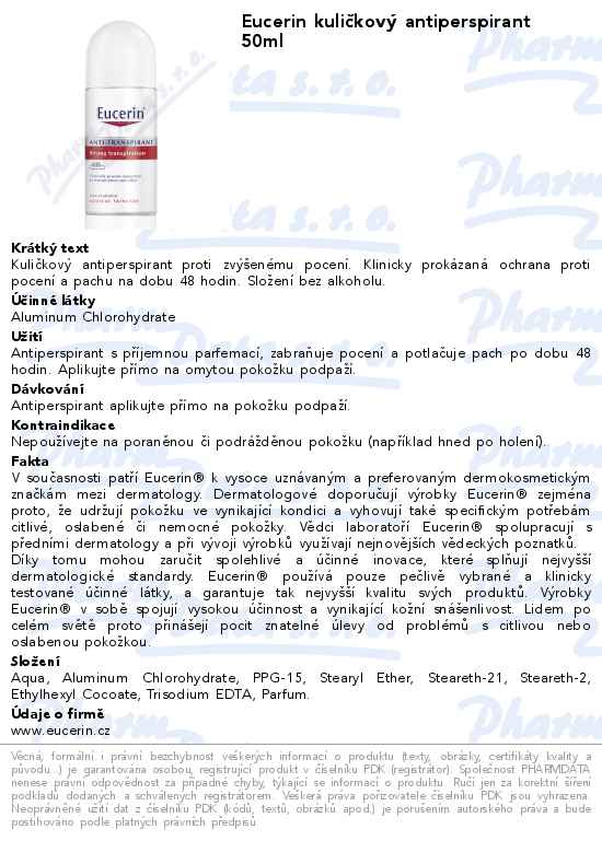 Eucerin kuliÄŤkovĂ˝ antiperspirant 50ml