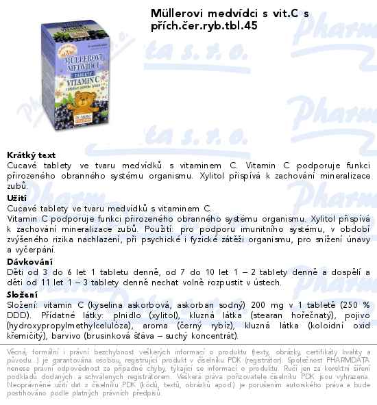 MĂĽllerovi medvĂ­dci s vit.C s pĹ™Ă­ch.ÄŤer.ryb.tbl.45