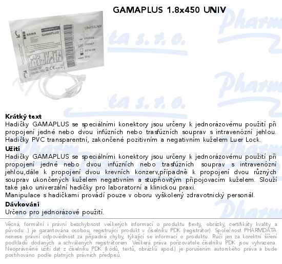 GAMAPLUS 1.8x450 UNIV