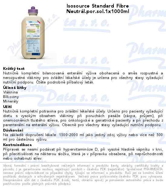 Isosource Standard Fibre NeutrĂˇl.por.sol.1x1000ml