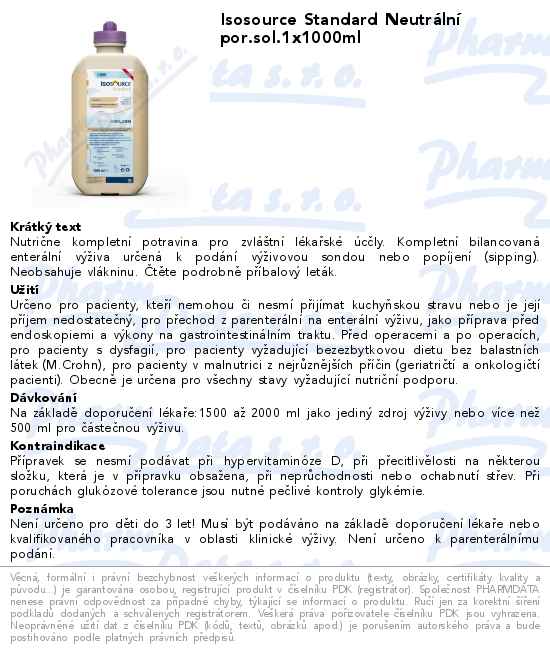 Isosource Standard NeutrĂˇlnĂ­ por.sol.1x1000ml