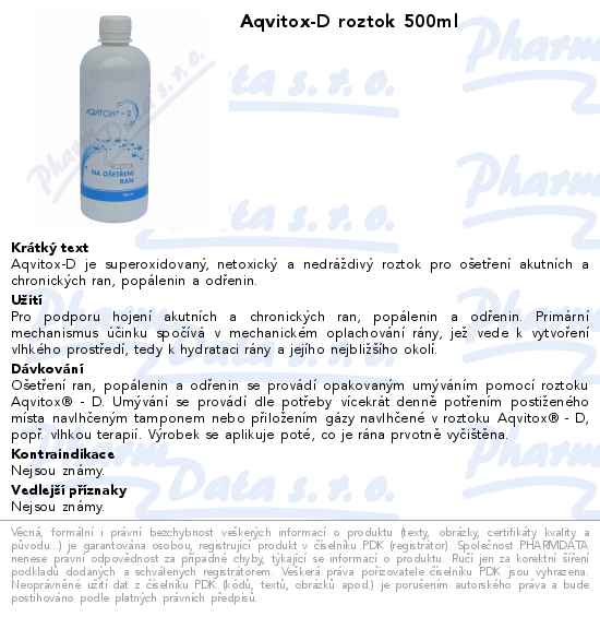 Aqvitox-D roztok 500ml