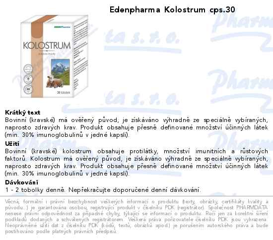 Edenpharma Kolostrum cps.30