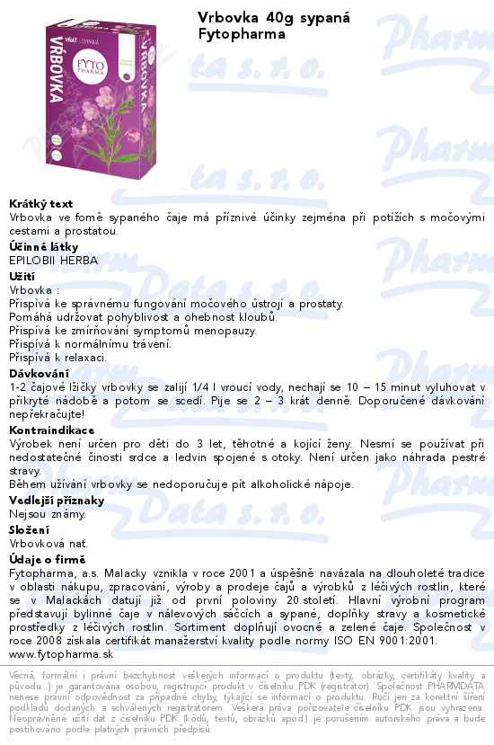 Vrbovka 40g sypanĂˇ Fytopharma