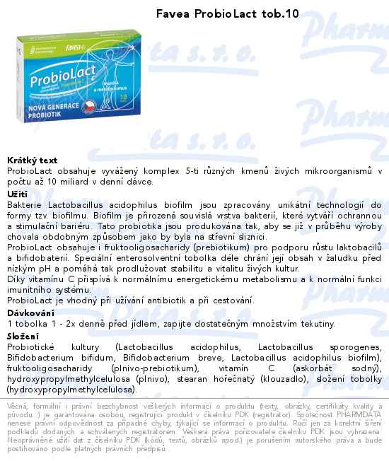 Favea ProbioLact tob.10