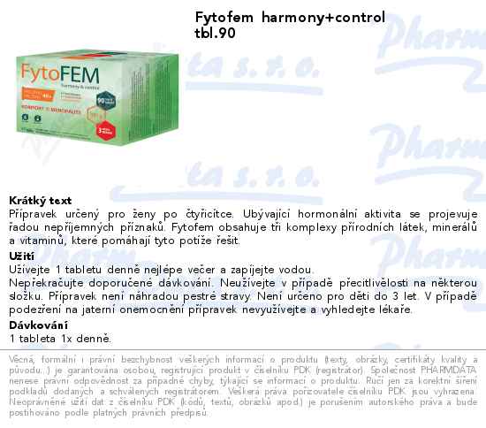 Fytofem harmony+control tbl.90