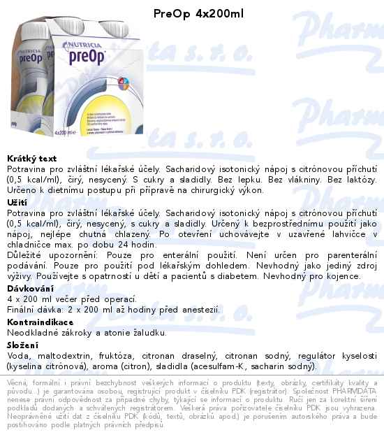 PreOp 4x200ml
