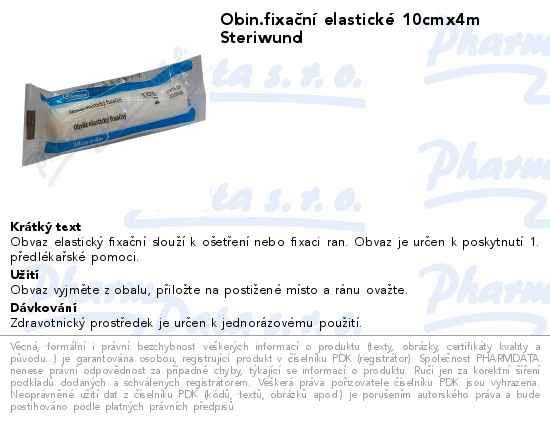 Obin.fixaÄŤnĂ­ elastickĂ© 10cmx4m Steriwund